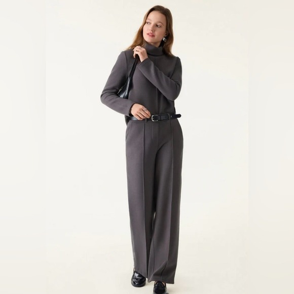 OGL FuzzLuxe Turtleneck Long Sleeve Top Heather Grey large NWT - Picture 4 of 16